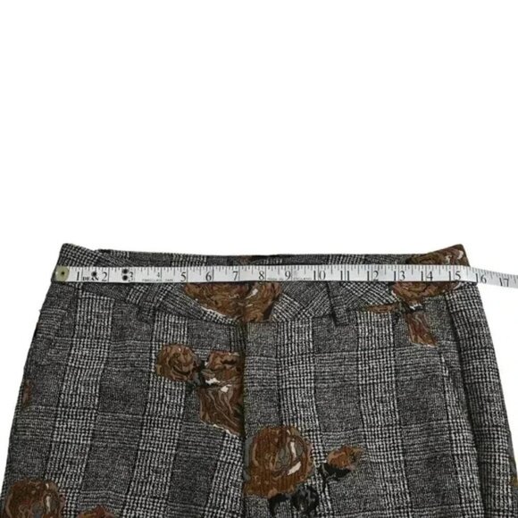 Mos Mosh Ivana Shannon Checkered Pant Crop Trouser Brown Orange 70's Size 38 - Picture 13 of 16